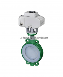 對夾式電動襯氟蝶閥DN125 PN10配電動執(zhí)行機(jī)